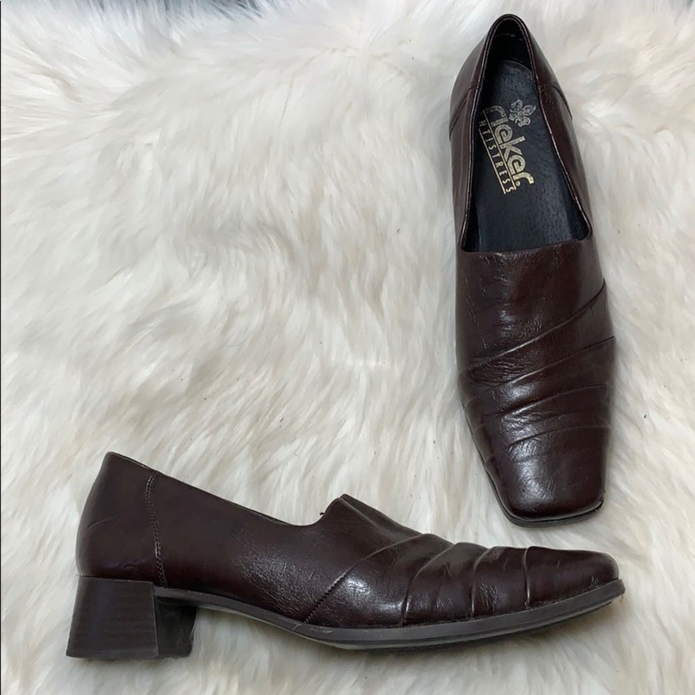 Rieker Antistress Dana Brown Slip Ons Sz 41/9.5